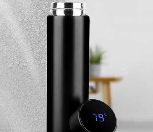 Temperature Display Indicator Insulated Stainless Steel Hot &amp; Cold Flask Bottle (Random Color) (500 ML ) - MedAir Traders