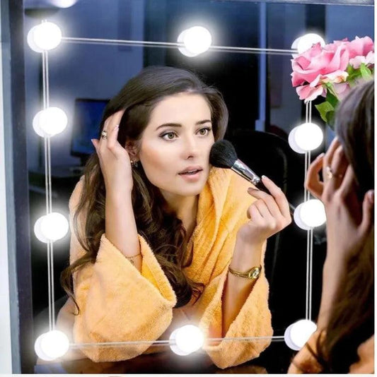 Vanity Mirror Fill Light Adjustable Luminance 3 Colors LED USB Wall Bulbs String For All Pretty 3 Colors Dimmable Vanity Light - MedAir Traders