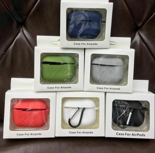 High Quality Soft Silicone Airpod Pro Case With Lock Rid (Random Color) - MedAir Traders